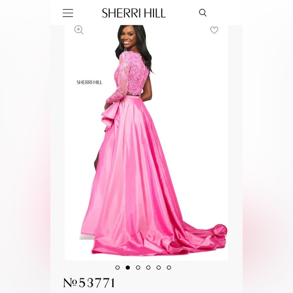 Sherri hill size 2 formal in candy pink - Picture 2 of 3